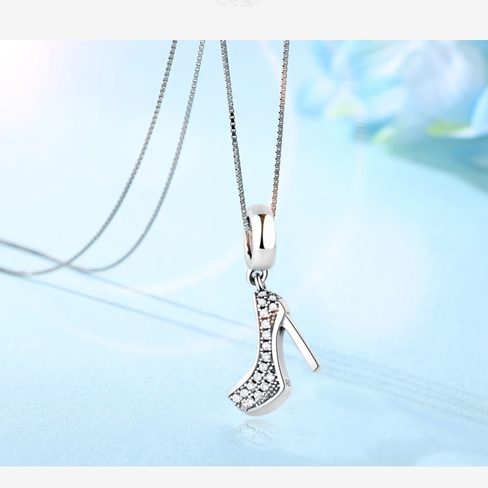 925 Sterling Silver High Heels Shoe Pendant Charm with Cubic Zirconia - Luxury Addition to Your Original Pandora Charm Bracelet image 6