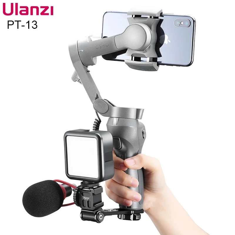 

Ulanzi PT-13 Extend Cold Shoe Mount Plate adjustable Gimbal Accessories for Smartphone iphone 13 pro max SLR Camera Osmo Sony