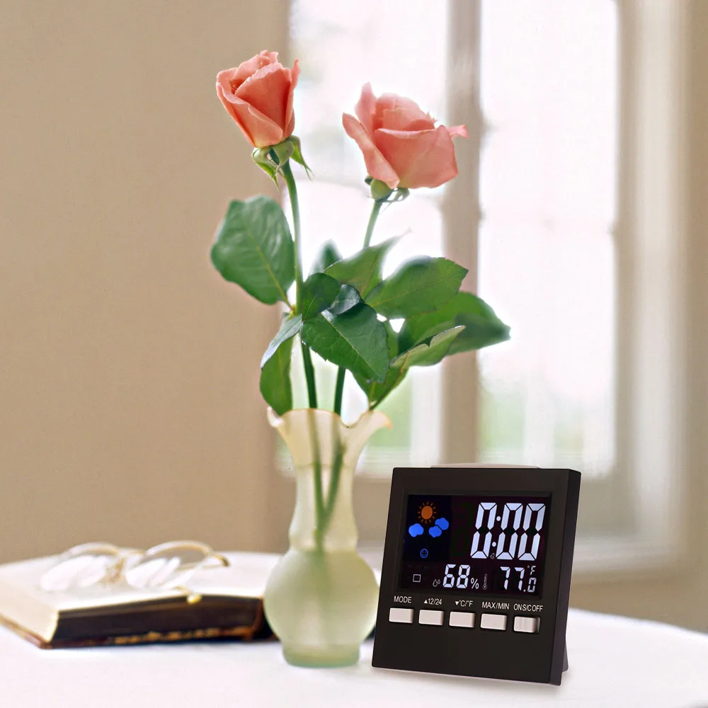 

LED Digital Alarm Clock Electronic Digital Alarm Screen Desktop Clock For Home Office Backlight Snooze Data Calendar Desk Clocks