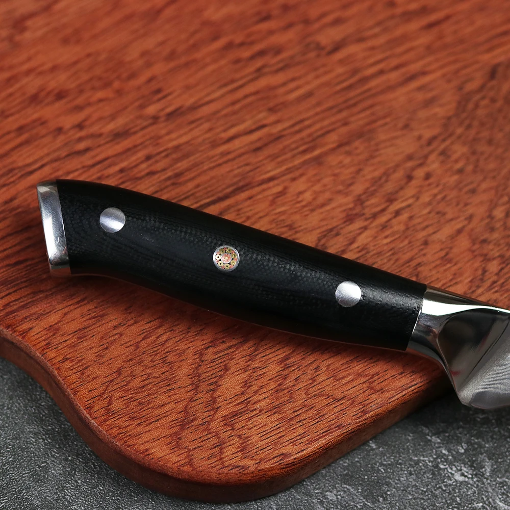 

JUNSHENG 67 layer Damascus steel kitchen knife 6 inch boning knife fruit knife G10 handle multi-function chef knife gift