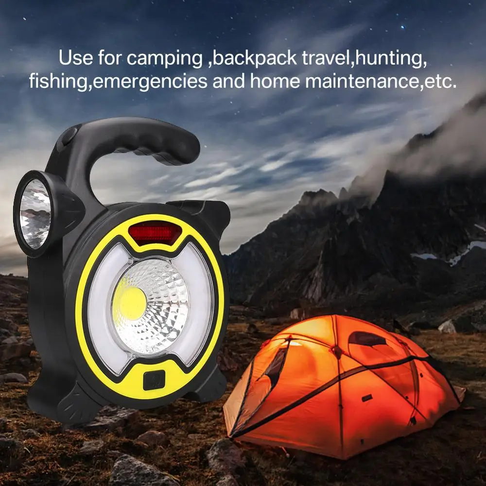 Внешний фонарь с аккумулятором USB COB для экстренного освещения палатки рабочего
