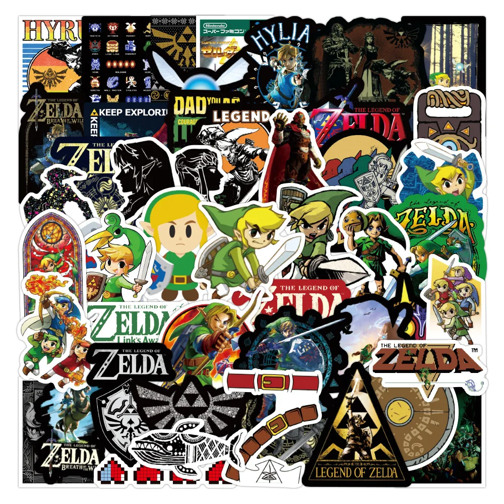 

10/30/50PCS Zelda Legend Personalized Decoration Graffiti Waterproof Sticker Suitcase Notebook Refrigerator Skateboard Wholesale