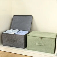 clothes quilt storage box underwear sealed box cotton linen bedding storage organizer wardrobe tidy case home blanket container