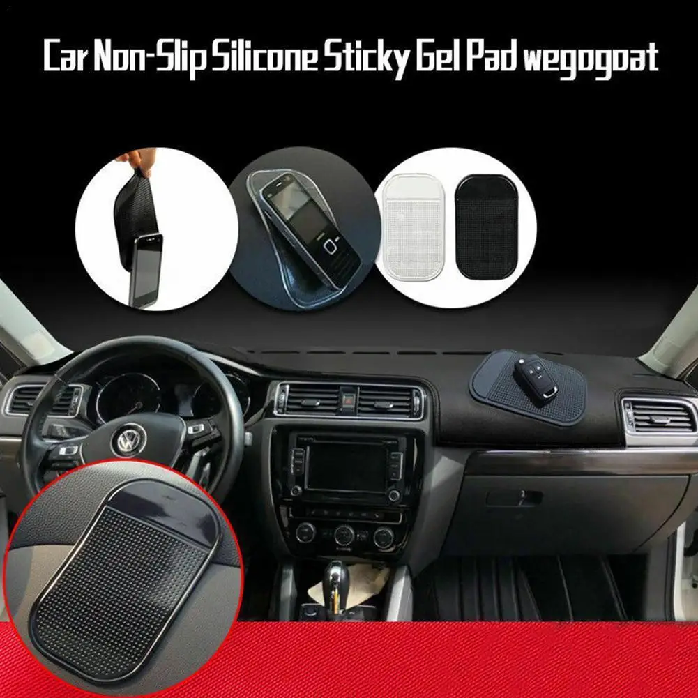 

2pcs Car Anti Slip Mat Car Washable Silicone Dashboard Phone For Camera Key GPS Sticky Pad Slip Non Mount Mobile Holder T2S2