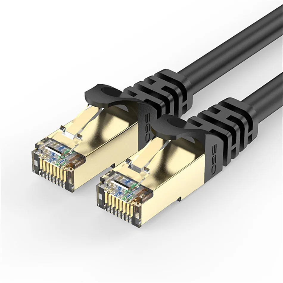 Кабель Ethernet RJ45 Cat7 20 м черный круглый кабель Lan RJ 45 Сетевой провод Cat 7 0 5 1 2 3 10 15 для