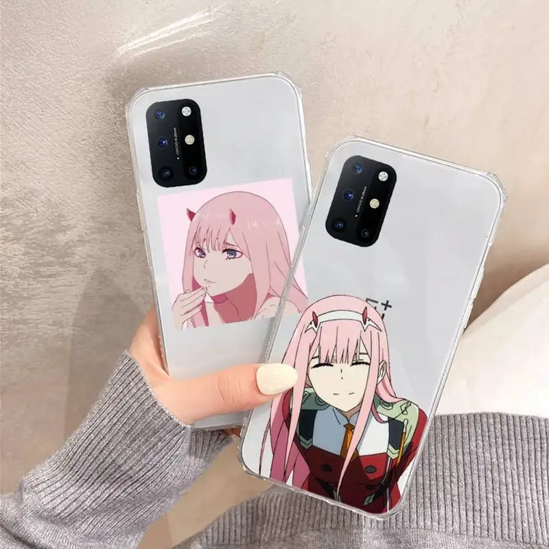 

Zero Two Darling in the FranXX Anime Phone Case Transparent for OnePlus 7 9 8 t pro