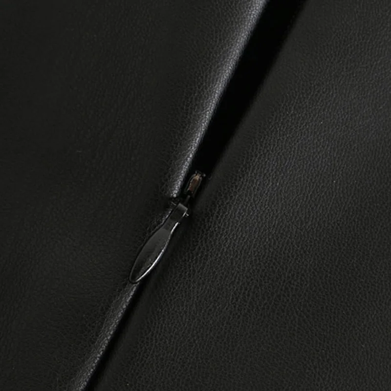 Fandy Lokar платья из искусственной кожи женские модные на молнии с пышными рукавами