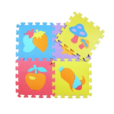 fruit 10 PCS animal Number Pattern Foam Play Puzzle activity Kids Mat Mats Rug Joint Indoor baby Split Soft Puzzle Carpet - Цвет: fruit