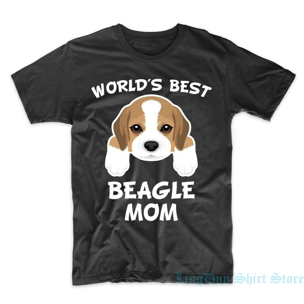 Beagle Mom Shirt-World Best Dog Owner Футболка мужская футболка Женские топы футболки 100% хлопок
