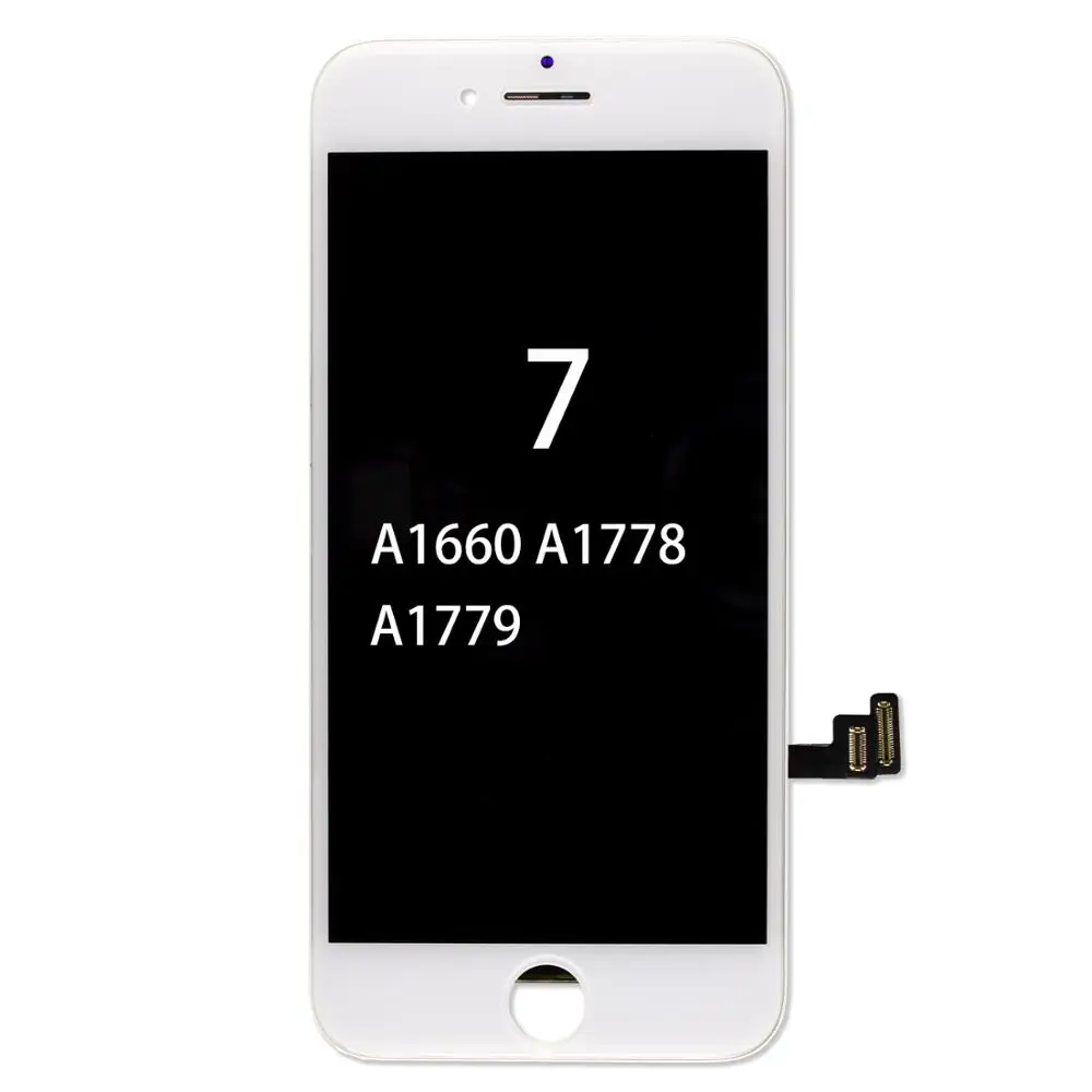 for iPhone 7 White Черный/белый класс AAA+ ЖК-дисплей для iPhone 5 5S 6 6 S 7 3D сенсорный дигитайзер сборка экрана Ecran Замена+ закаленное стекло - Цвет: for iPhone 7 White