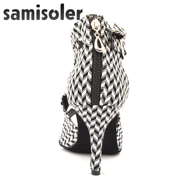 Обувь для латинских танцев Samisoler танцевальные на высоком каблуке мягкие туфли 5-10