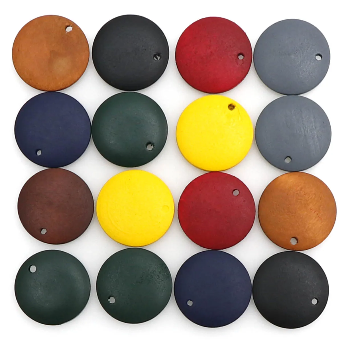 Круглые бусины из натурального дерева цветные ручной работы для изготовления