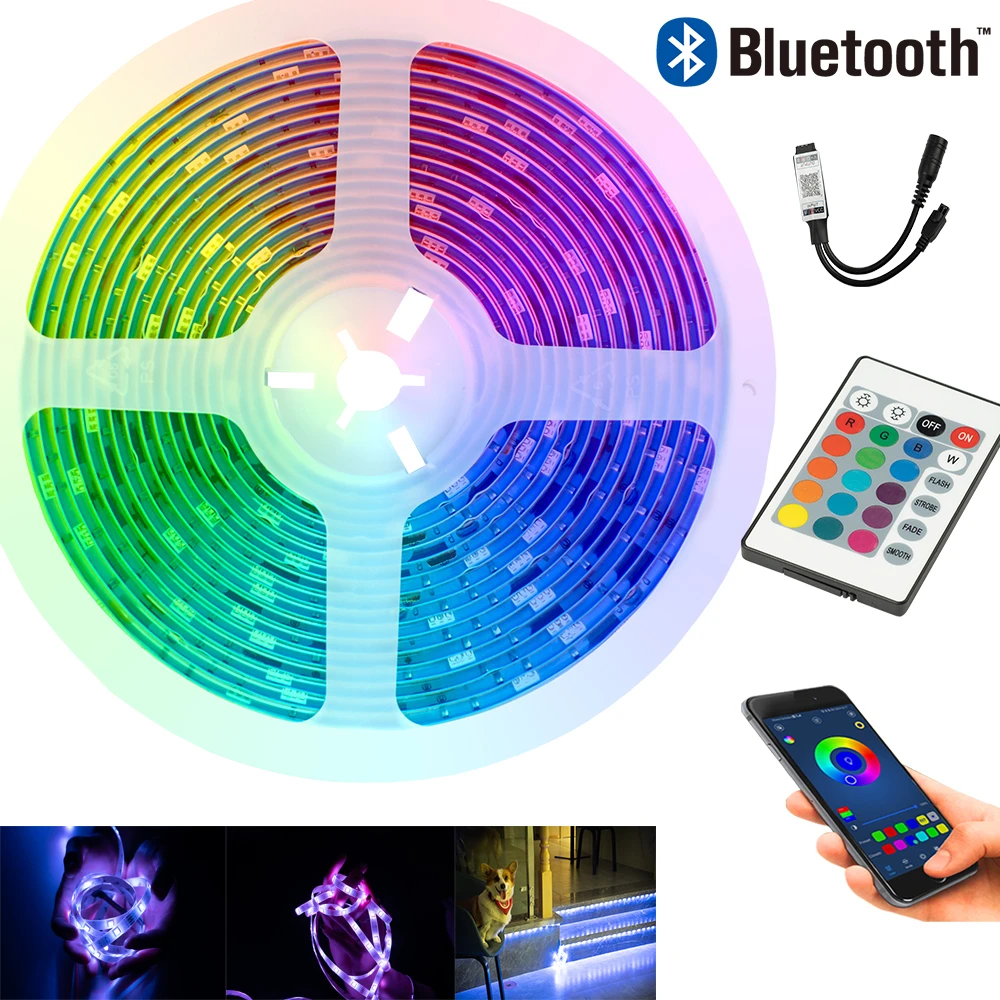 

Светодиодная лента RGB 5050 с дистанционным управлением, 15/20 м