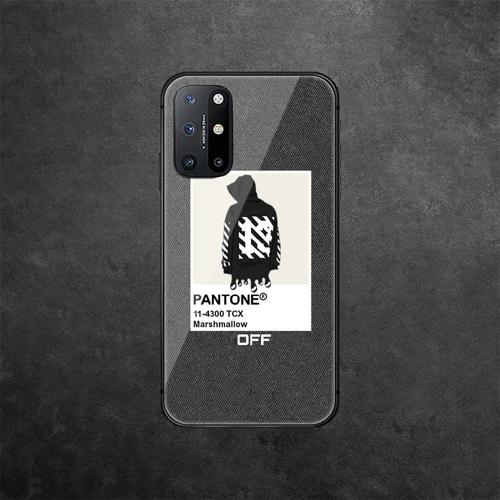 

White And Black Fashion Off Tempered Glass Phone Case Cover For Oneplus Oppo Realme A53 Find X 2 3 5 6 7 8 9 T Pro Nord Gt Neo