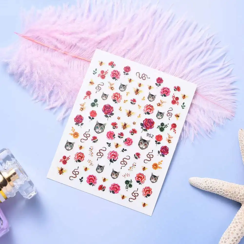 

Самоклеящиеся наклейки для ногтей серии 952-955 с животными