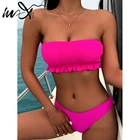 Купальник-бикини женский летний, с открытыми плечами, 2021