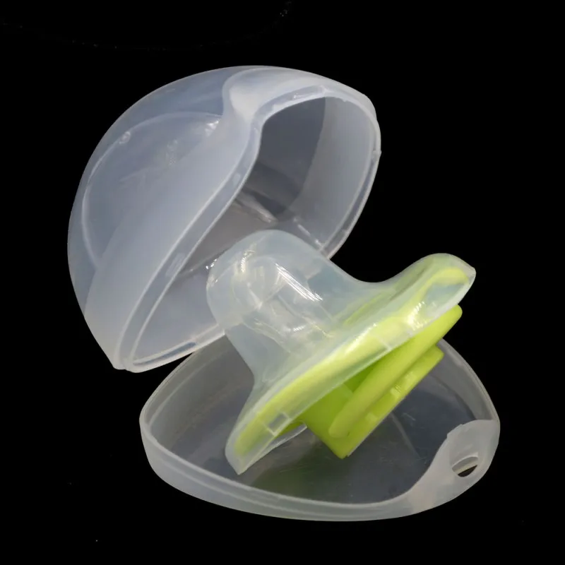 Портативный новорожденных детская пустышка на цепочке с прищепкой чехол коробка