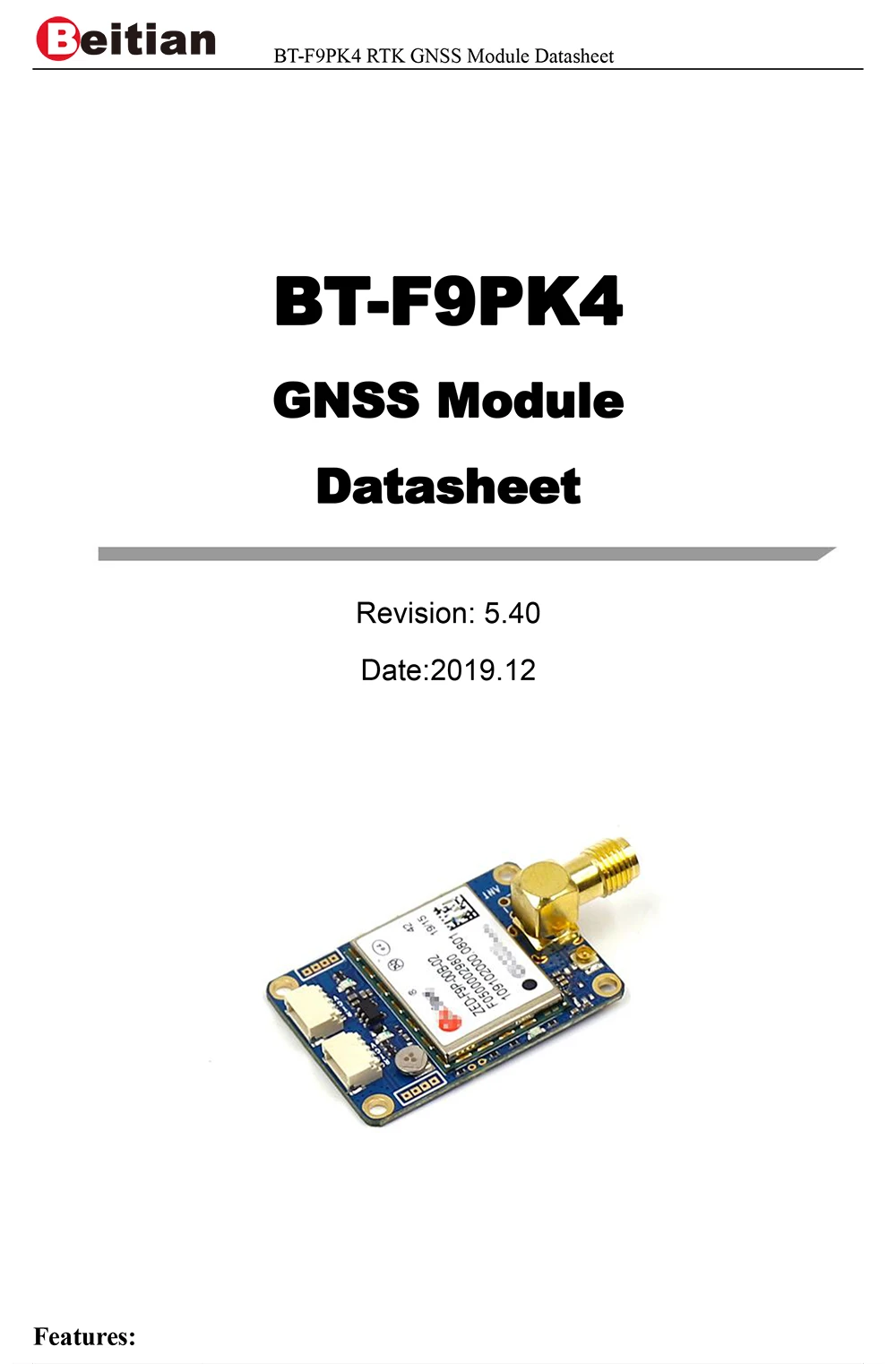 BEITIAN gps EVB ГЛОНАСС BEIDOU Высокоточный сантиметр-уровень gps модуль двухчастотный ZED-F9P модуль RTK BT-F9PK4