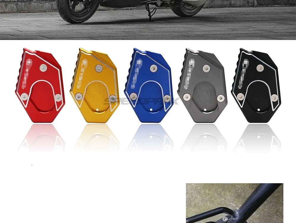 Для KYMCO Downtown 200i 300i 350i 300 350 мотоциклетная обувь расширение Pad CNC алюминиевая боковая стойка кронштейн расширение плиты Pad