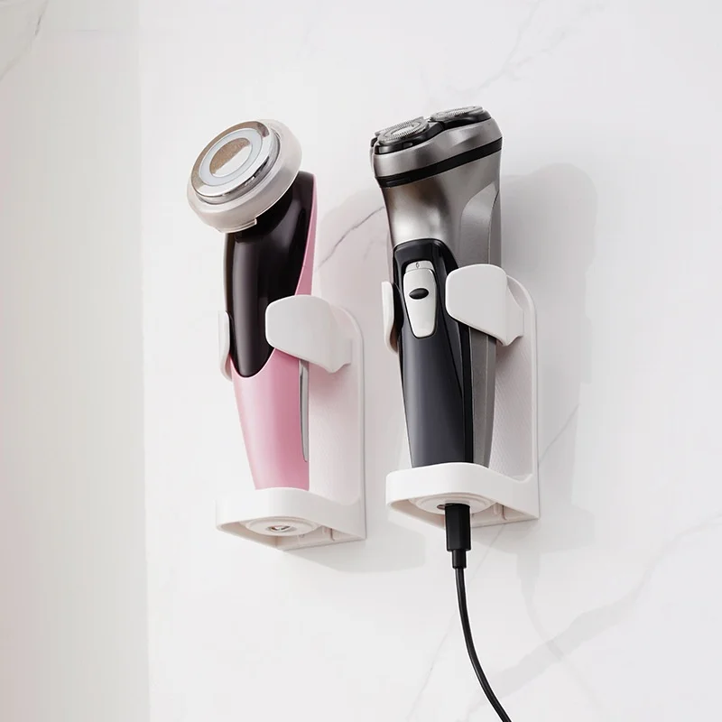 

Punch Free Electric Shaver Storage Rack Adjustable Buckle Toothbrush Holder Shelf Wall Mounted Razor Organizer Shaver Basket