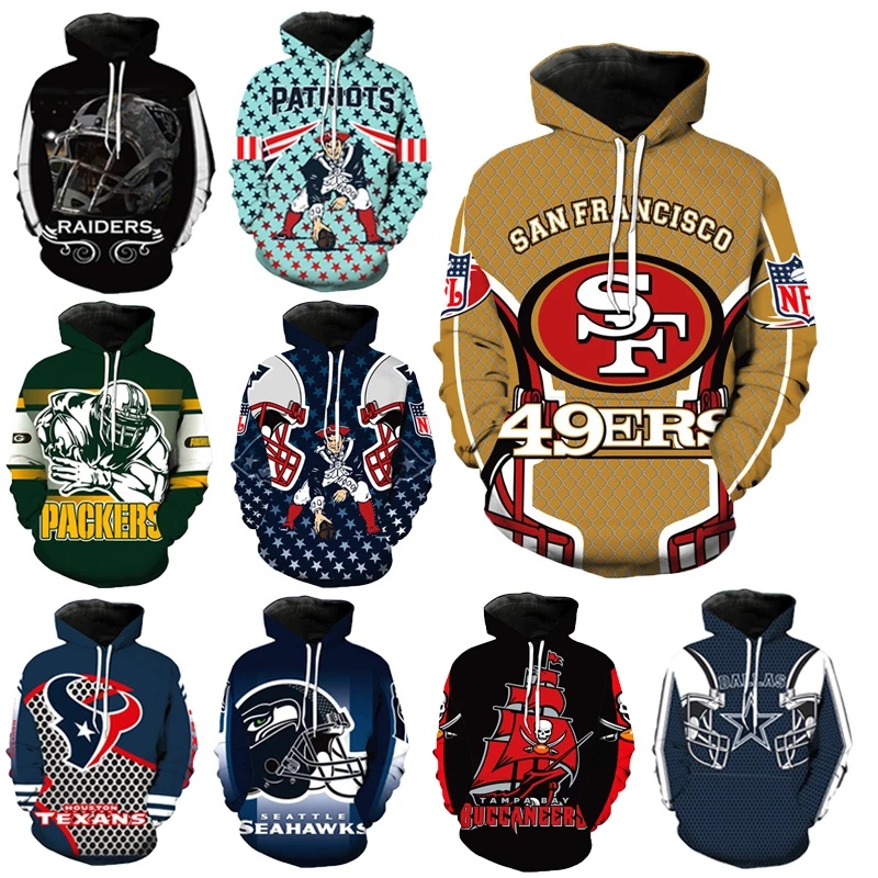 Мужская толстовка с капюшоном в стиле американского футбола толстовки 3d принтом