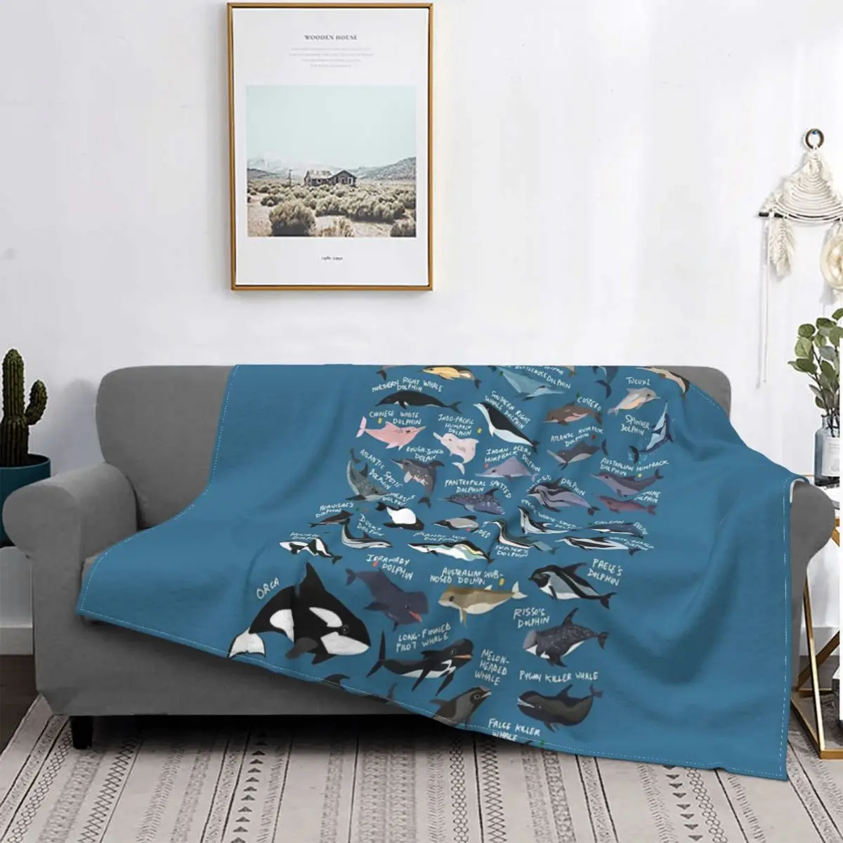 

Dolphins Of The World-Manta a cuadros para cama, cobertor a cuadros, manta ponderada