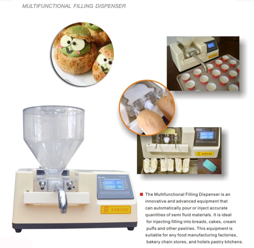 Simple Operation Bread Bakery Cream Cheese Chocolate Filling Machine | Бытовая техника