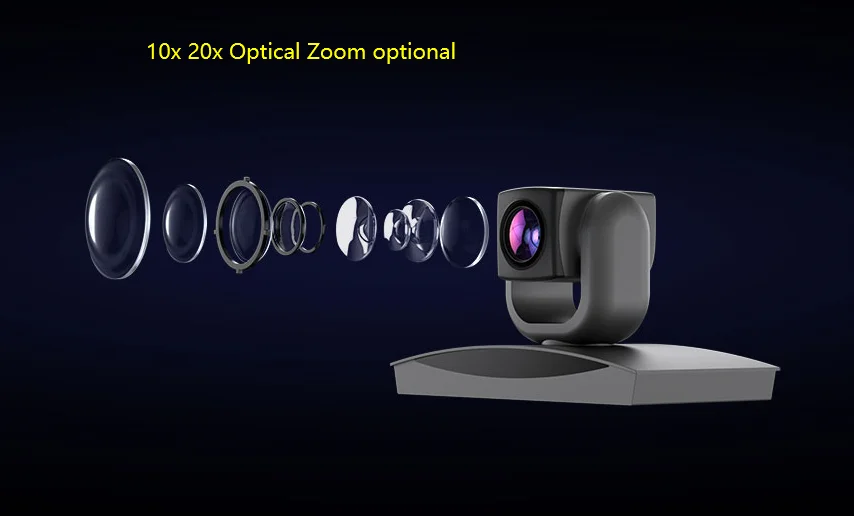 Billig Windows-All-in-one-Video Konferenz Endpunkt Mit 1080p PTZ Kamera Und 10X Optische Zoom WIN10 / WIN7 / Linux