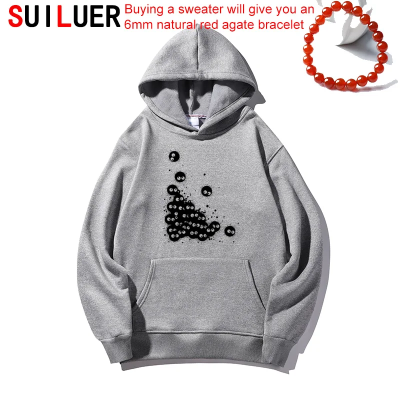 

Cute Totoro Dustbunny Kawaii Hoodies Women Men Harajuku Casual Fleece Cotton Sweatshirts Girls Plus Size Femme Japanese Anime