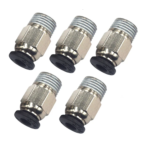 5Pieces Пневматический соединитель PC4-01 1,75 мм PTFE трубка БЫСТРОРАЗЪЕМНАЯ муфта для E3D V6 для j-головных фитингов Reprap Hotend подходит для 3D-принтеров - Цвет: 5Pieces