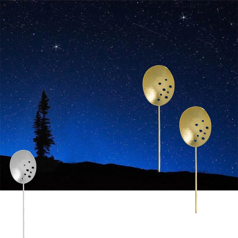 INATURE A Sky full of Stars 925 Sterling Silver Hollow Geometric Drop Earrings for Women Fashion Dangle Earring Jewelry | Украшения и