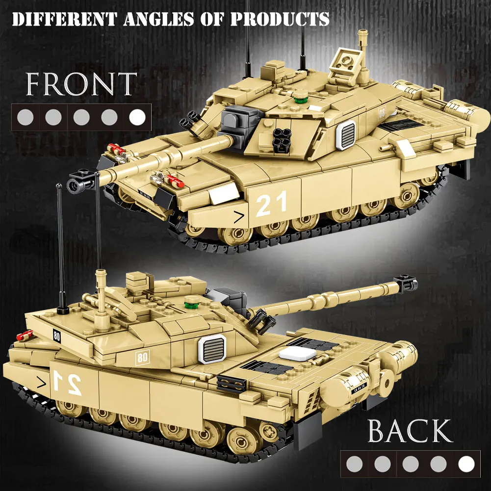 

BZDA Military Series Tank Building Blocks Germany WW2 Heavy Tanks Bricks Set Weapons Models Kits Kids Educational Toys Gift