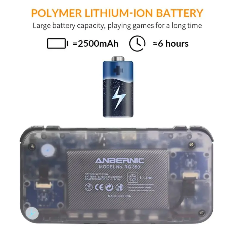 

RG350 Retro Game Console 64bit Handheld Console 3.5 Inch IPS Screen Dualcore