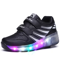 new glowing sneakers fashion colorful light shoes kids adult ultra light roller heelys skates sneakers with wheels heelies