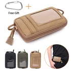 Маленький Тактический кошелек CAMPMORE, нейлоновая сумка на пояс с кармашком для карт и ключей, с бесплатным карабином, водонепроницаемый уличный походный мешок на ремне