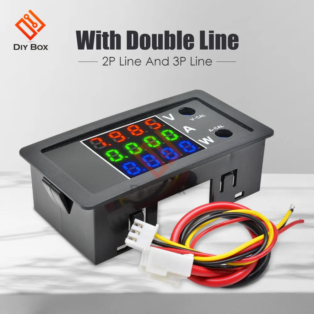 DC 100V 10A 1000W ЖК дисплей Дисплей Напряжение ток Мощность измеритель влажности 4