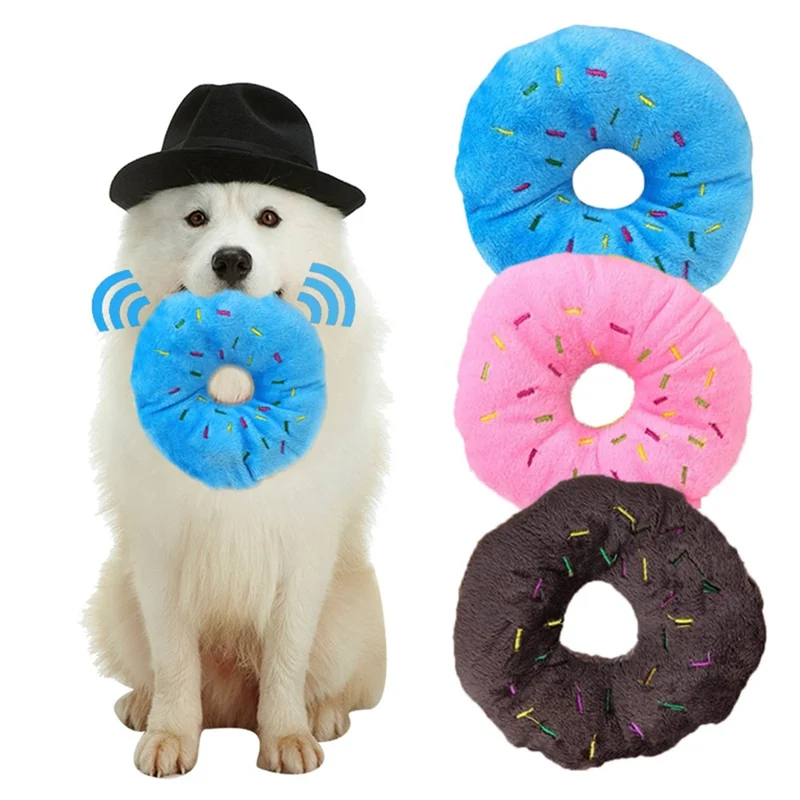 12 см красивый жевательный хлопковый пончик игрушки для животных милый собачий