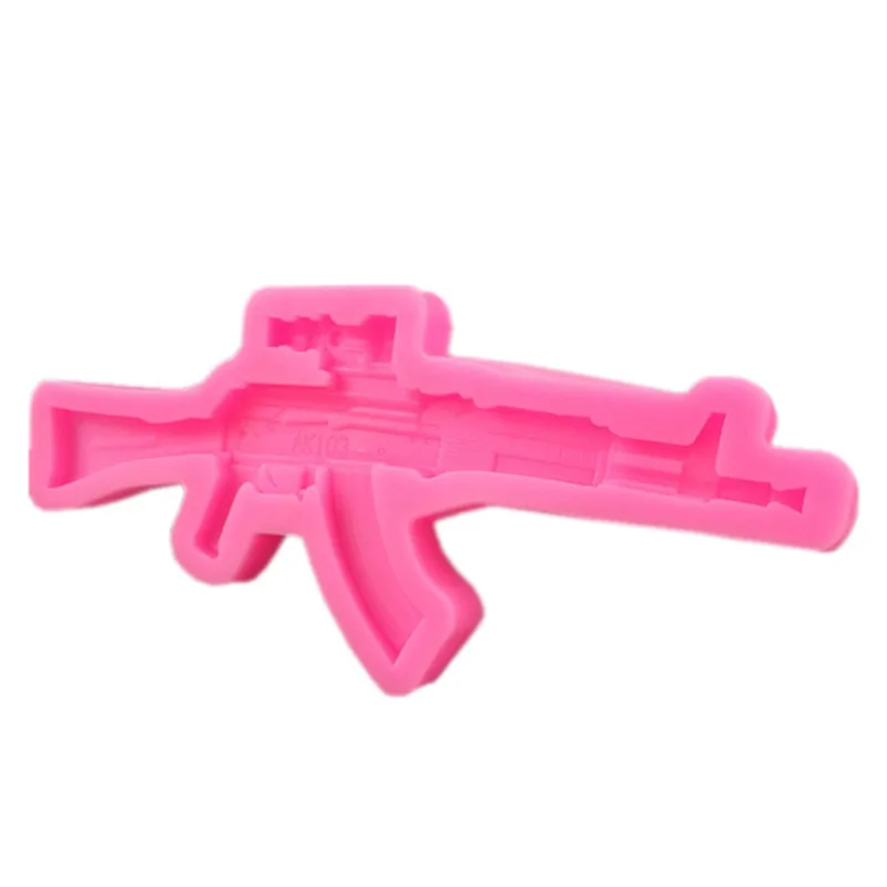 1Pcs Machine gun shape silicone soft candy mold cake decorating tool chocolate Soft Candy Mold | Дом и сад