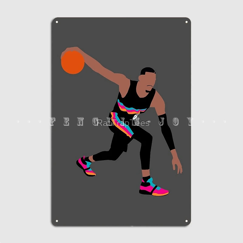 Dejounte Мюррей Шпоры фиеста металлический знак стена Паб Бар пещера печать стены