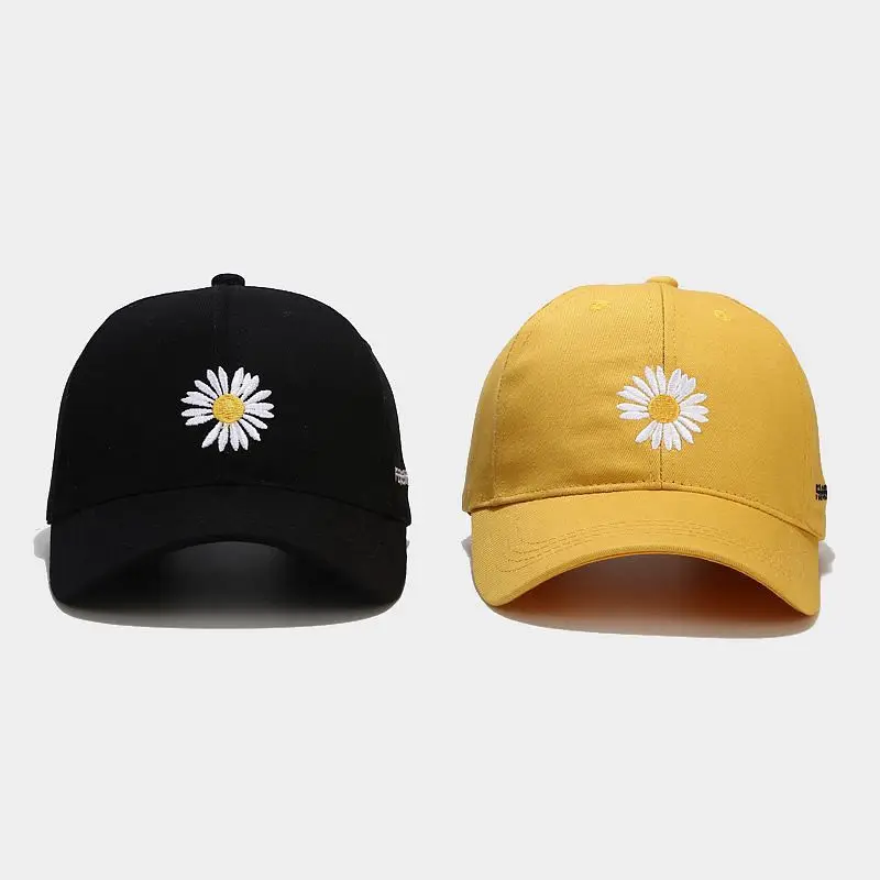 

New Adjustable Trucker Hats Women's Gorras Trendy Summer Beisbol Visor Fashion GD Style Daisy Baseball Cap Unisex Snapback Cap