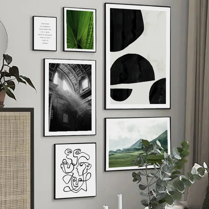 

Abstract Line Drawing Geometry Mountain Wall Art Canvas Painting Nordic Posters And Prints Wall Pictures For Living Room Decor