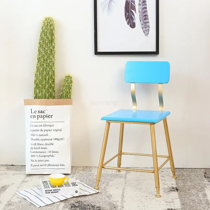 Современный стул обеденный скандинавский Повседневный чайный магазин барный