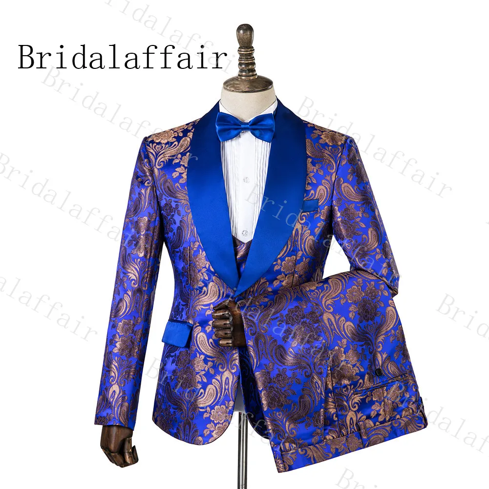as image color-20 Bridalaffair блестящие озерно-голубой Для мужчин костюмы комплект из 3 предметов осень банкет серии жениха мужской мундир для свадьбы Для мужчин вечерние костюмы заостренный лацкан - Цвет: as image color-20