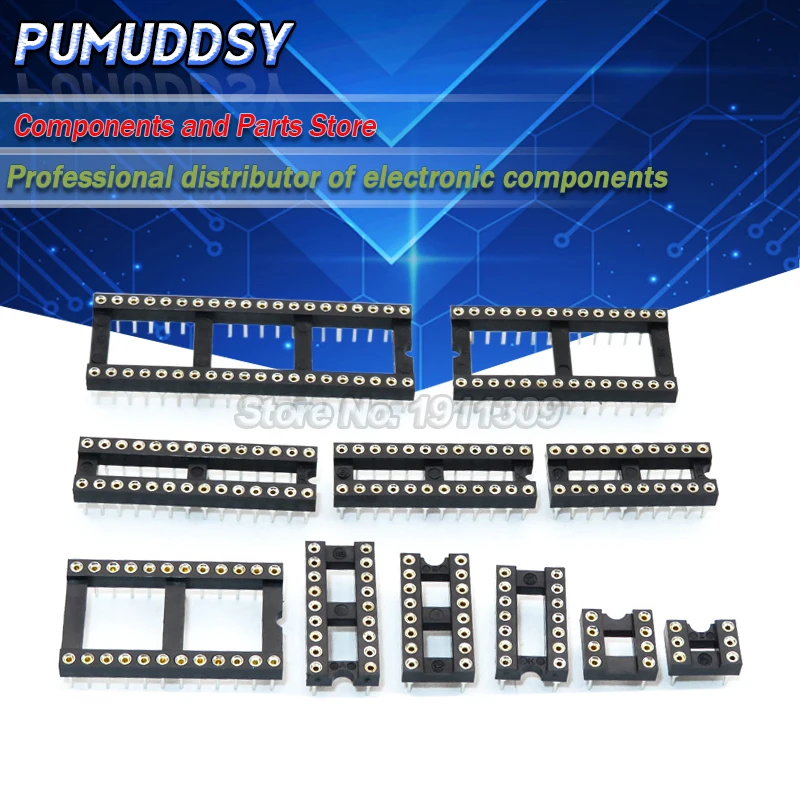200 шт. круглое отверстие IC розетка 6P 8P 14P 16P 18P 20P 24P 28P 40 P контакты разъем DIP 6 8 14 16 18 20 24