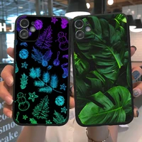 flowers and plants frosted tpu solid color soft shell phone case for iphone 12 11 pro max 7 6 8plus x xr xs se 2020 tpu cover