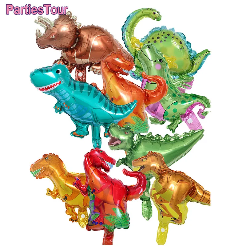 50 шт./лот мини динозавр фольгированные гелиевые шары Парк Юрского периода товары
