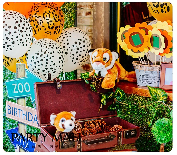 12 дюймов сафари животных набор воздушных шариков с букет собака след шар связка 20