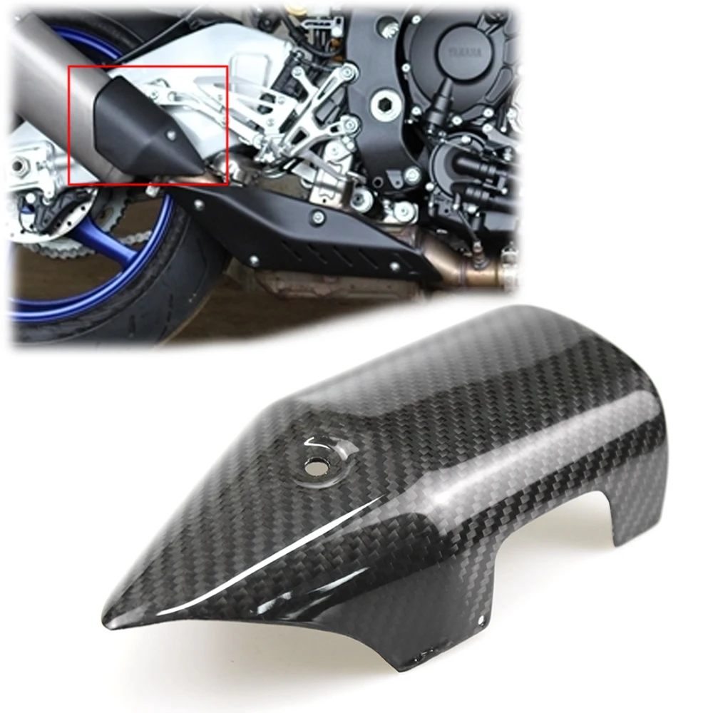 

Motorcycle for Yamaha MT 10 MT10 2016 2017 2018 Carbon Fiber Modified Parts Small Exhaust Heat Shield Cover Exhaust Pipe Cover