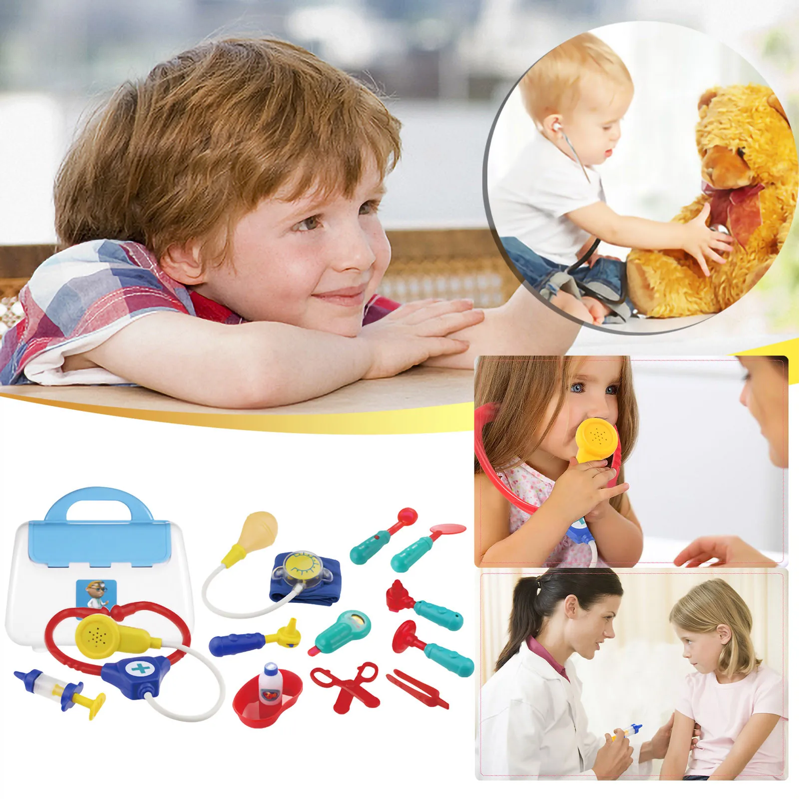 

Simulation Stethoscope Injection Portable Box Children's Play House Toy