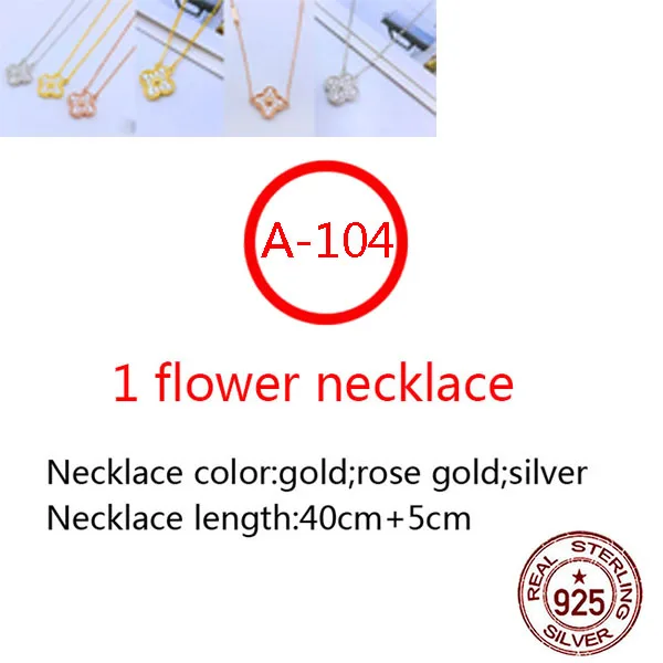 

A104 S925 sterling silver necklace personality fashion style four-leaf clover high-end style new jewelry girlfriend gift hot